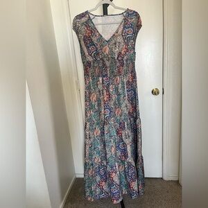 Paisley Sleeveless Maxi Dress